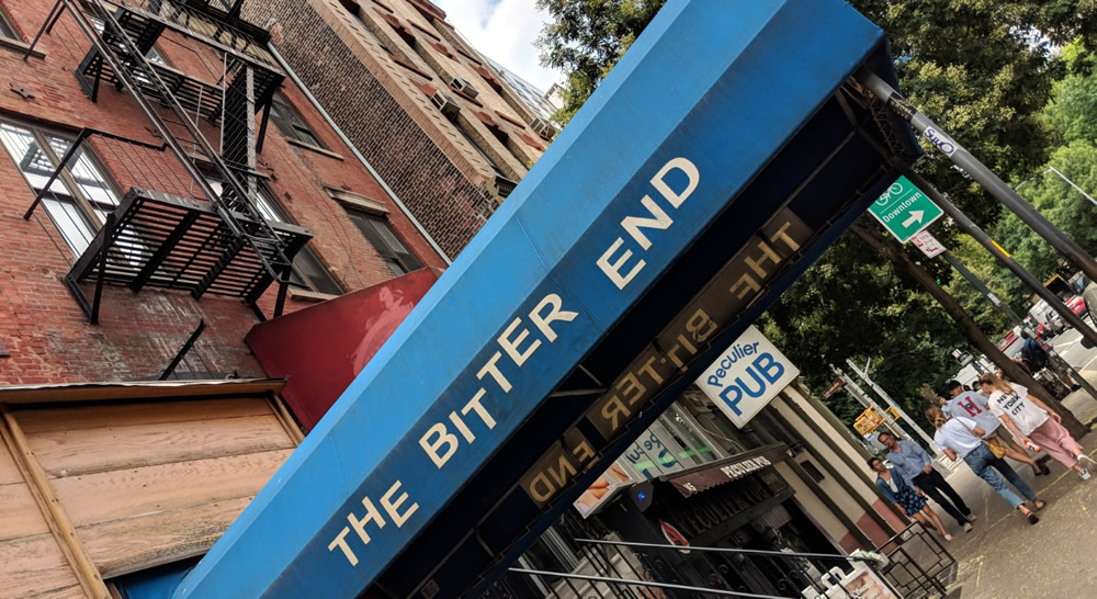 The Bitter End club on Bleecker Street, Greenwich Village