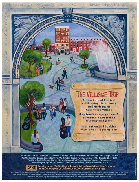 The Village Trip Poster by Lori Loebelsohn