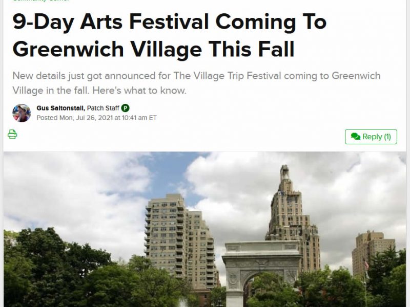 9-Day Arts Festival Coming To Greenwich Village This Fall