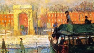 William Glackens' Descending from the Bus, 1910