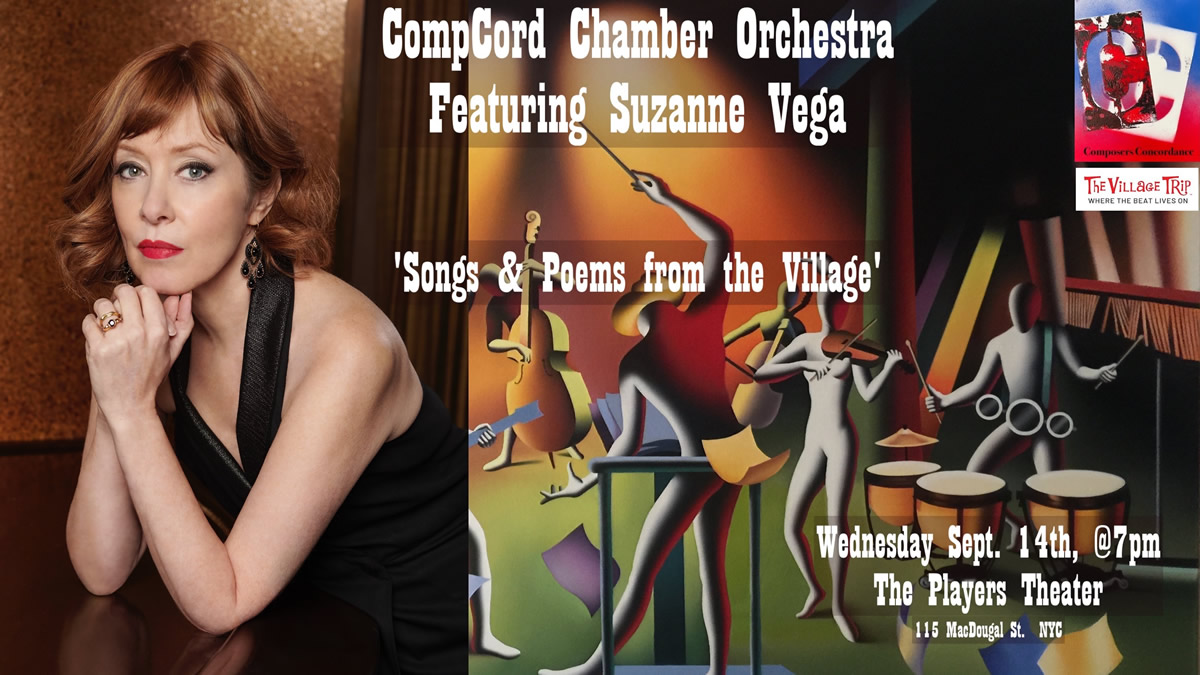 Suzanne Vega CompCord Chamber Orchestra poster