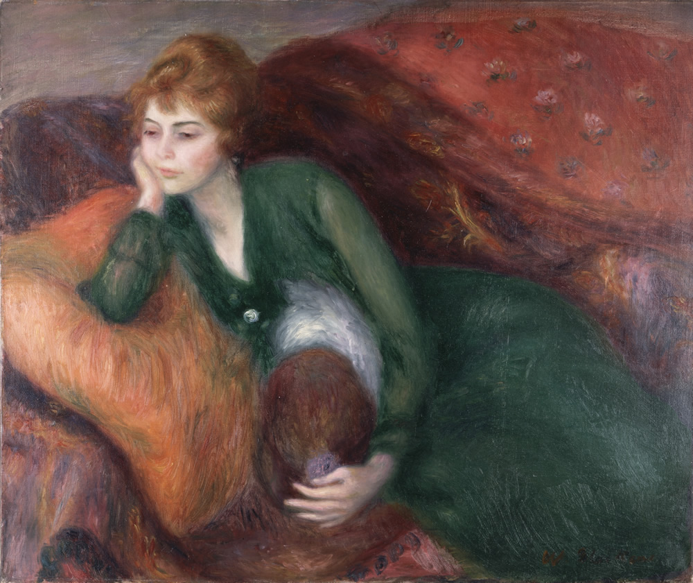 William James Glackens - Young Woman in Green