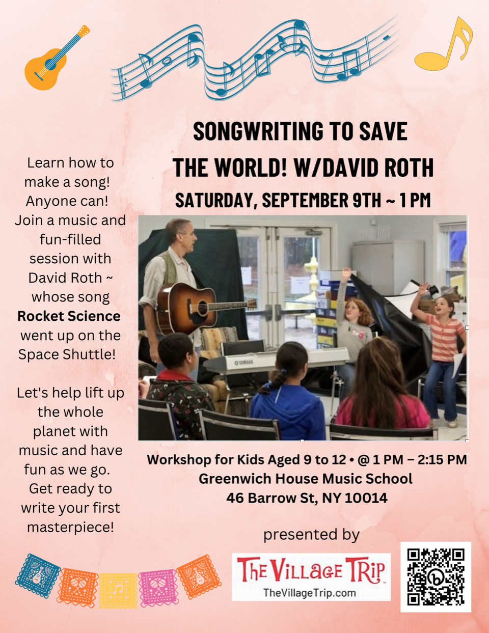David Roth Songwriting Workshop 9 to 12 years