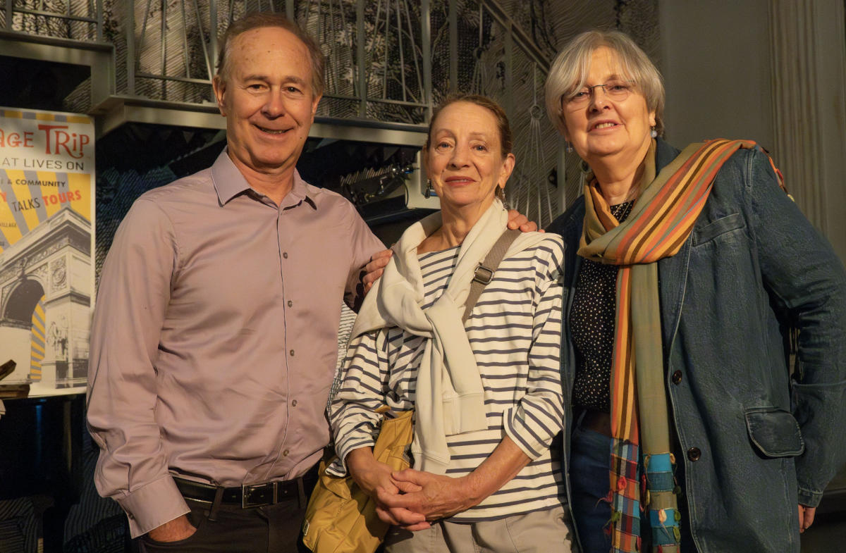 Jamie Bernsteinn (center) with Cliff Pearson & Liz Thomson (Rob Helman)