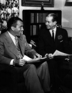 Cole Porter (right) in 1952 with Ed Sullivan