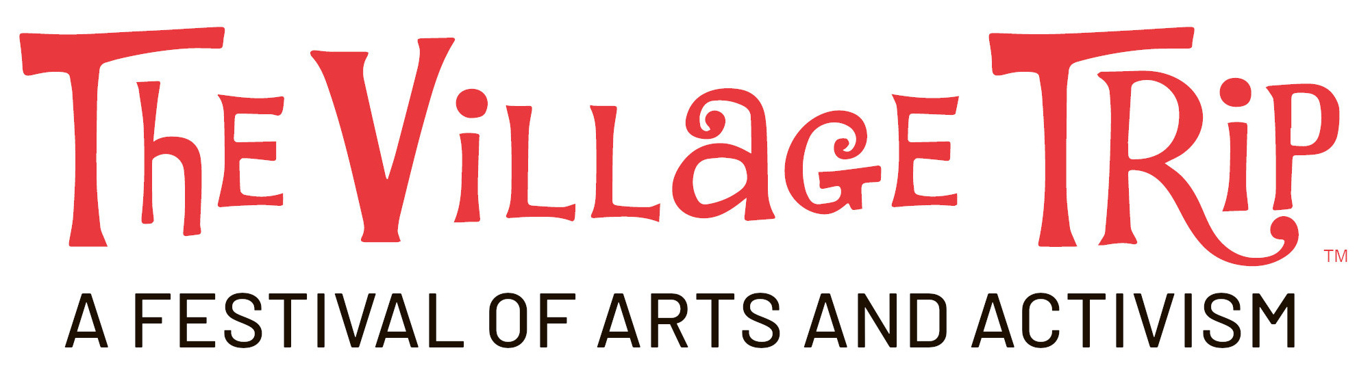 The Village Trip logo with arts and activism tag line