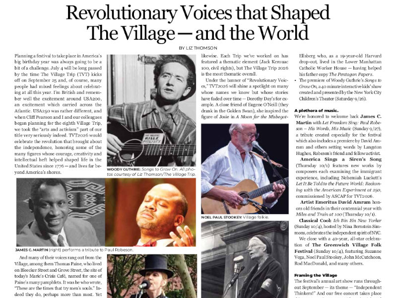 Article in August issue of the Village View