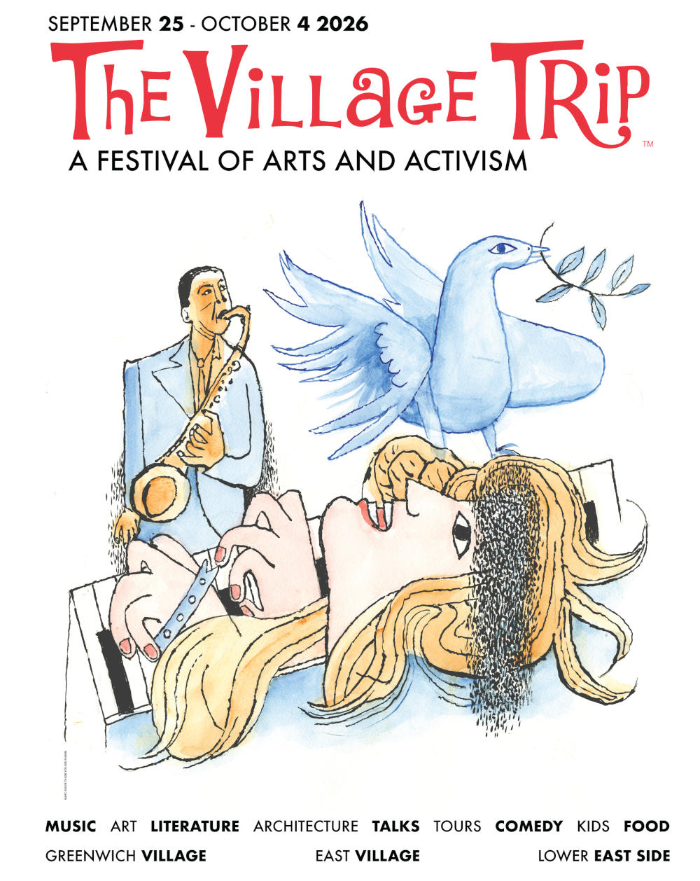 The Village Trip Poster 2026 by Marc Kehoe