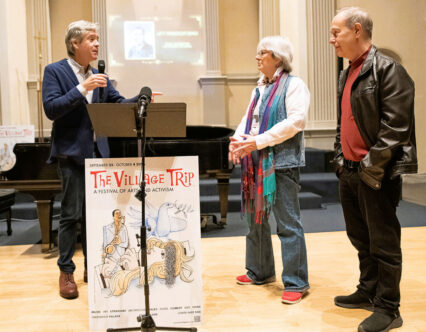 17 Let Freedom Sing - Manhattan BP Brad Hoylman-Sigal introduces as Liz Thomson & Cliff Pearson look on (Rob Helman)